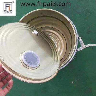 Granos de café de acero inoxidable balde de metal vacío 20L con válvula de aire