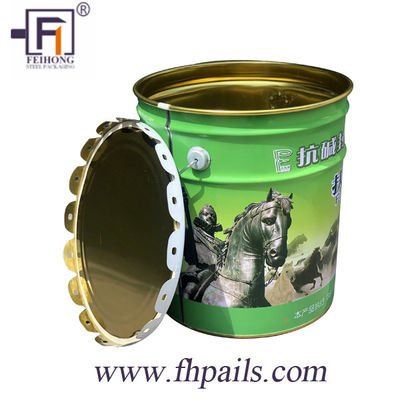 Cubo de grasa de metal de 5 galones con tapa rizada
