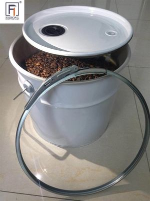 Grano de café tostado Comida de seguridad de metales baldes 5 galones 0,32 a 0,42 mm