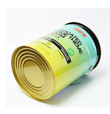 Cubo de pintura de acero de 5 galones con recubrimientos internos para almacenar pinturas de látex