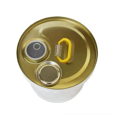 19L 5 galones de acero el cubo de la cabeza estrecha con tapa de boca flexible para adelgazador
