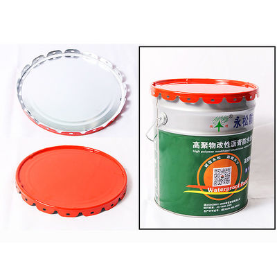 Baldes químicos metálicos de 10 litros de 0,32 a 0,42 mm con tapa de borde de flor