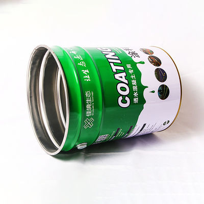 Baldes químicos metálicos de 10 litros de 0,32 a 0,42 mm con tapa de borde de flor