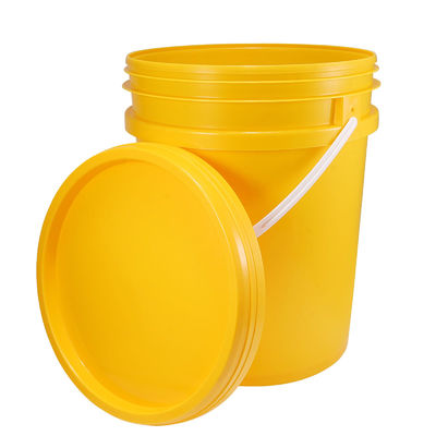 PE 18L cubos de pintura de plástico de látex con tapa y mango de plástico