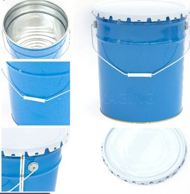 Cubo de solvente sólido de acero de 5 galones con tapa de borde rizado