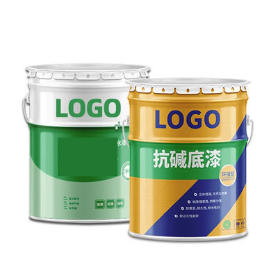 Cubo de pintura de metal de 10 litros de 3 galones con revestimiento interno de laca y tapa de aro