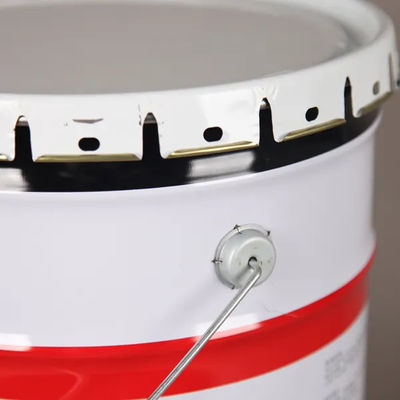 5L de recubrimiento en polvo de pintura metálica cubo de pintura negro manija color blanco
