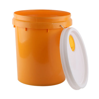Cubo de aceite de lubricante de plástico de cabeza abierta con mango de seguridad de metal