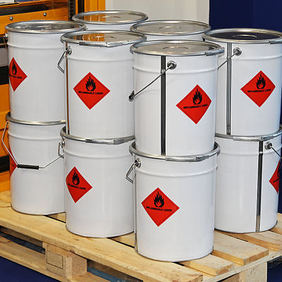 Cubo de pintura de metal de 5 galones redondo para almacenamiento de líquidos inflamables
