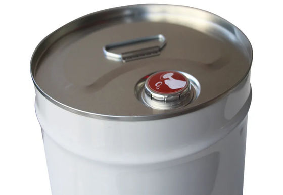 Varios galones de tinta de cabeza cerrada cubo de metal con grifos