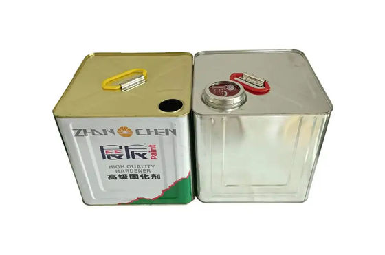 10L Rectangular Tight Head Buil Metal Cuadrado Botellas de estaño vacías para el diluyente y curador Agentes de paquetes