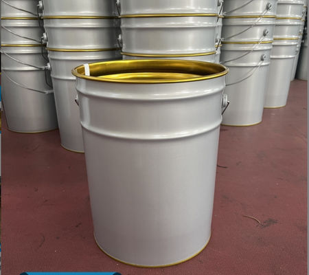 5L tornillo en la tapa de metal cubo de pintura con mango de plástico