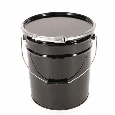 Cubo de grasa de metal redondo con una junta de goma de 5 galones de capacidad para almacenamiento de grasa