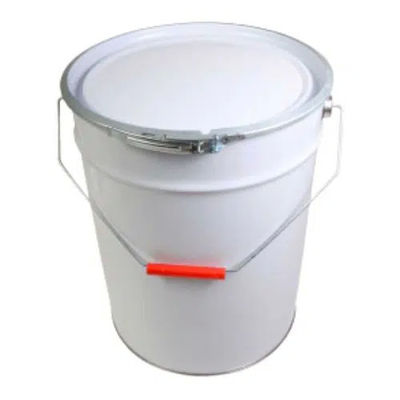 Un balde de acero apilable de 5 galones con una construcción de hojalata duradera y un diámetro superior de 295 mm